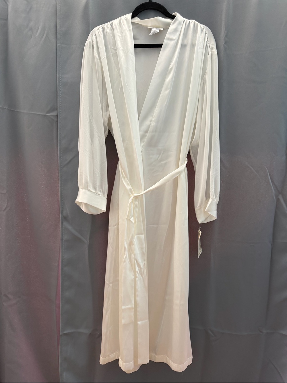 Women's White Wrap Robe - Lightweight Long Sleeve